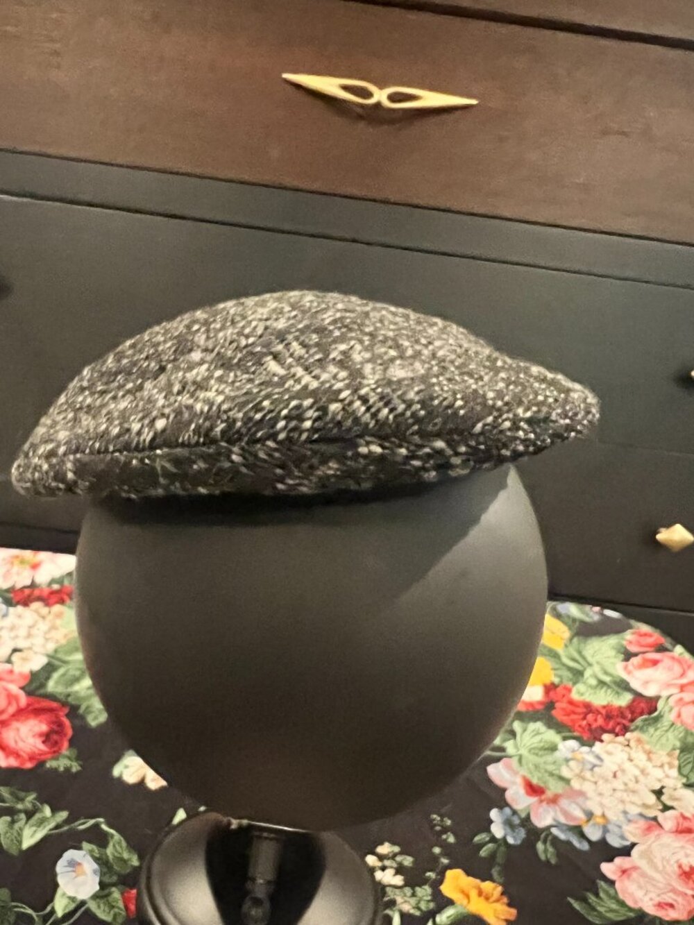 Eugenia Kim Mishka Tweed Beret Charcoal M NWT